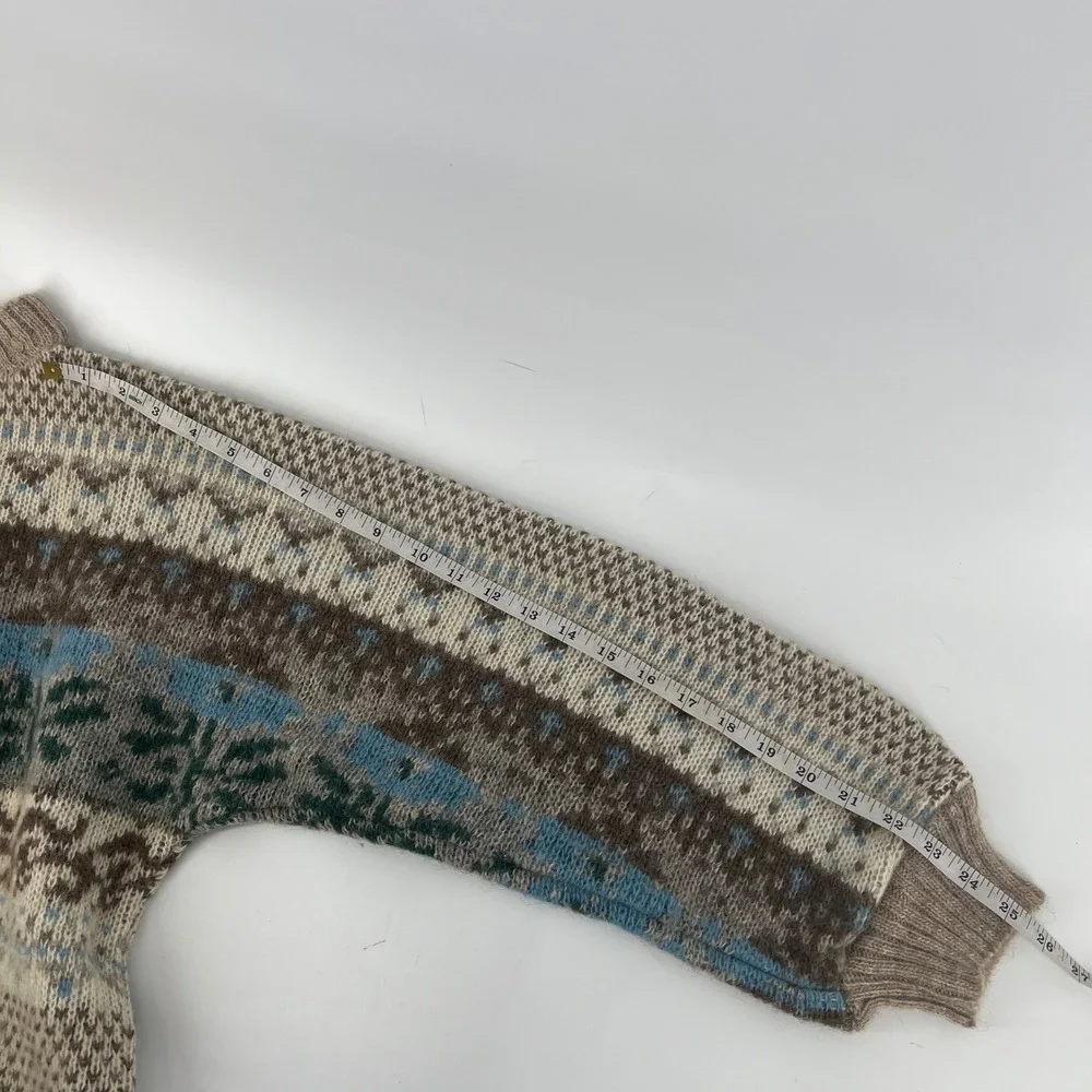 Vintage Alafoss Lopi Icelandic Wool Sweater Nordic Fair Isle Made Iceland M